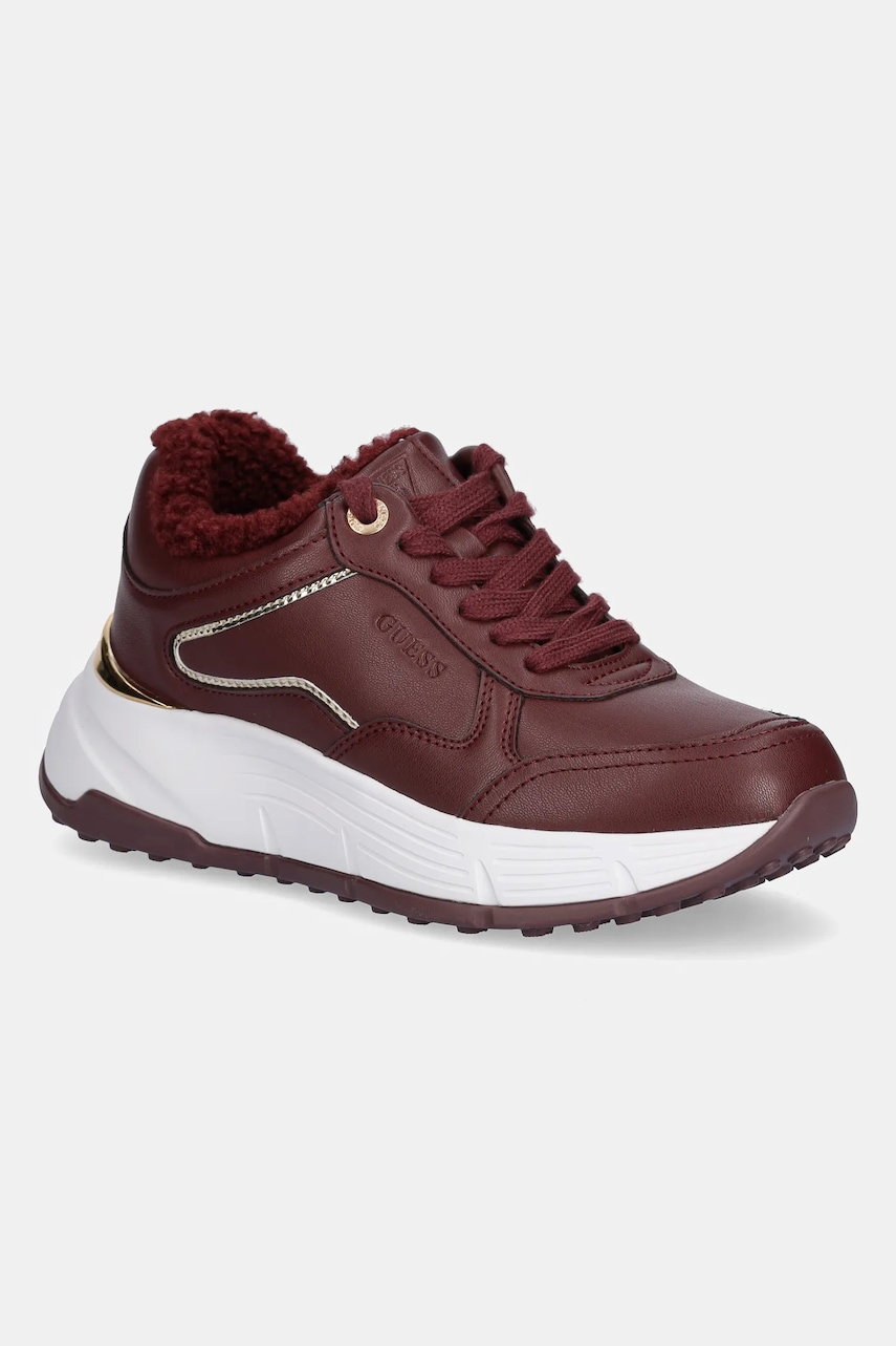 Tenisky Guess FARREA dámské, vínová barva, FLFRRE ELE12