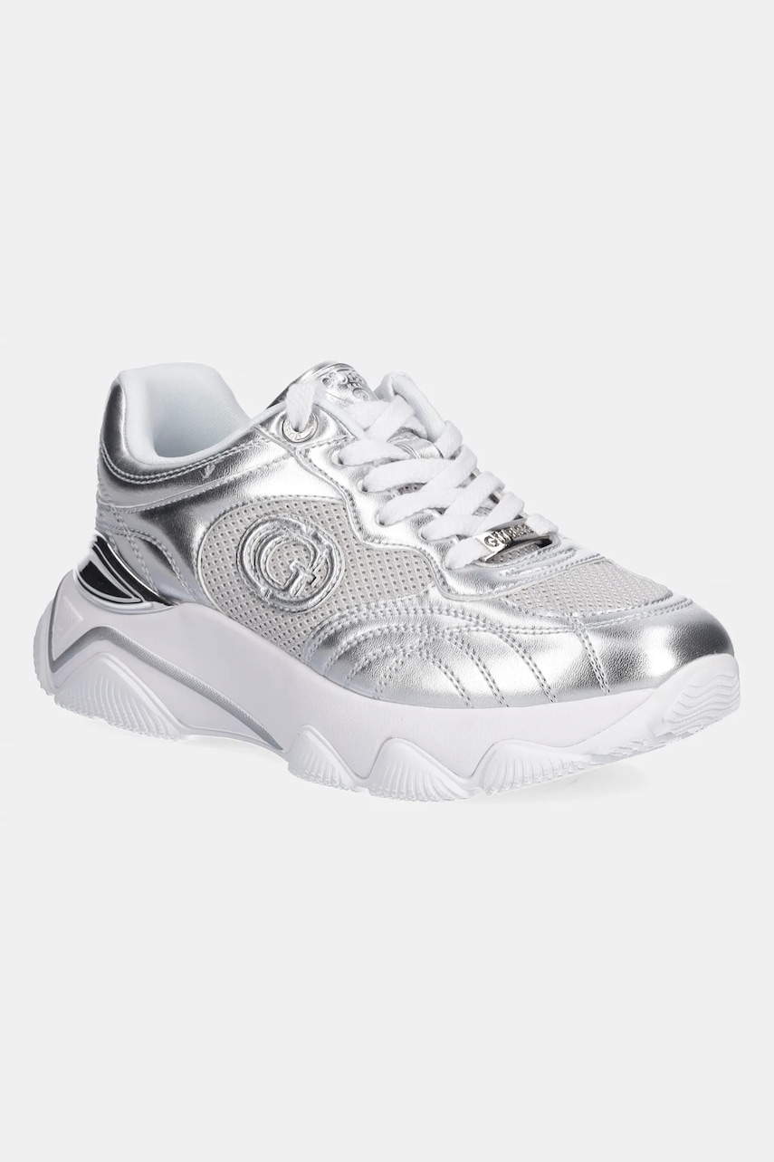 Tenisky Guess MORRIZ dámské, stříbrná barva, FLFMRZ ELE12