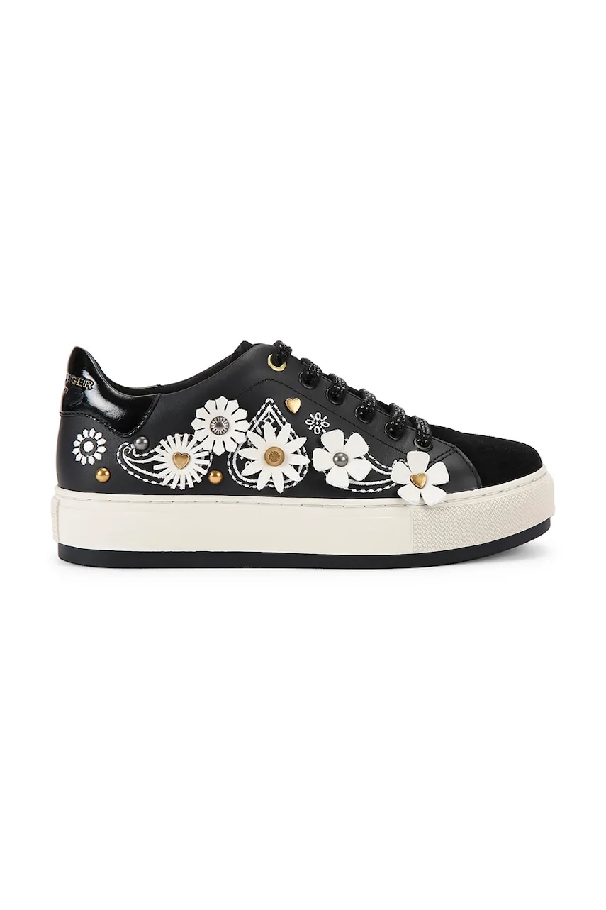 Tenisky Kurt Geiger London Laney Flower dámské, černá barva, 4367905109