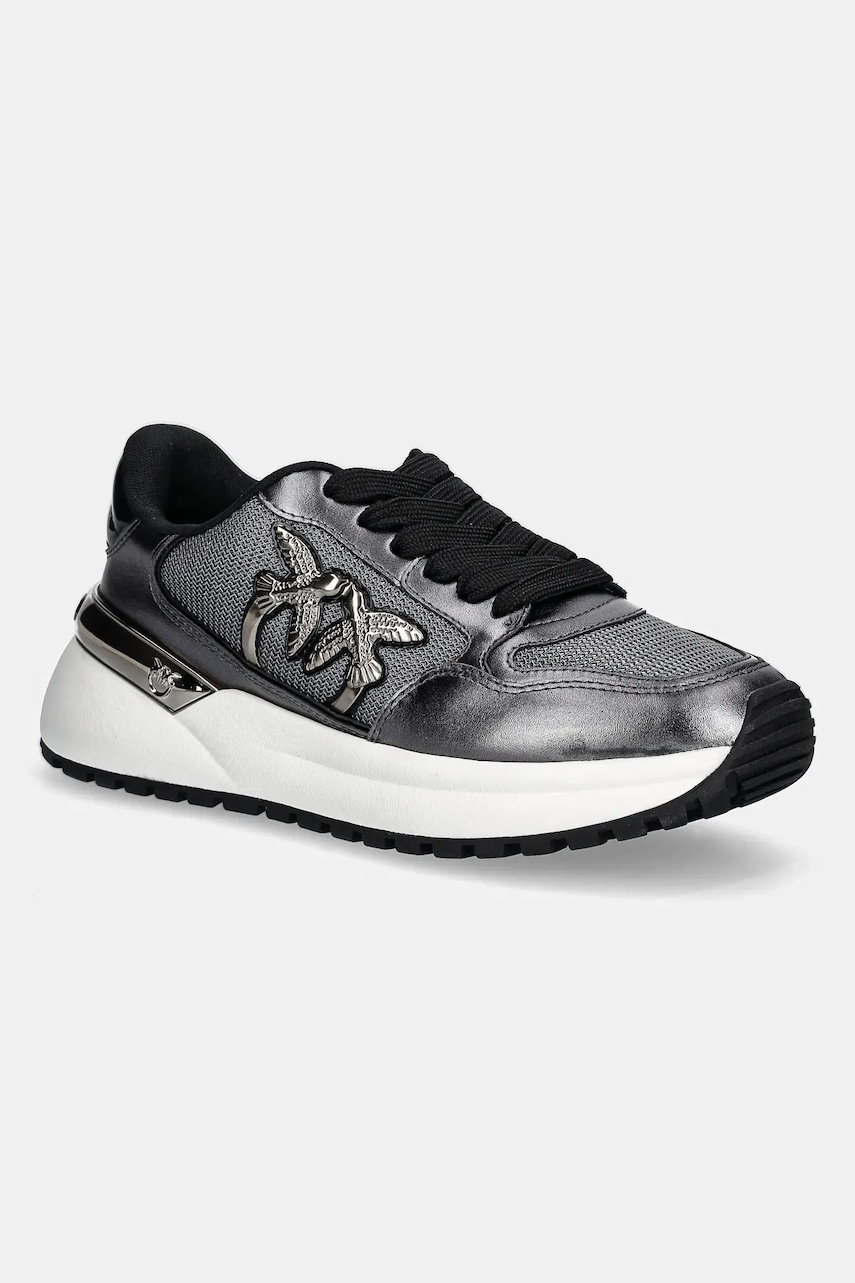 Tenisky Pinko Gem 07 dámské, stříbrná barva, SS0055P105KZ7