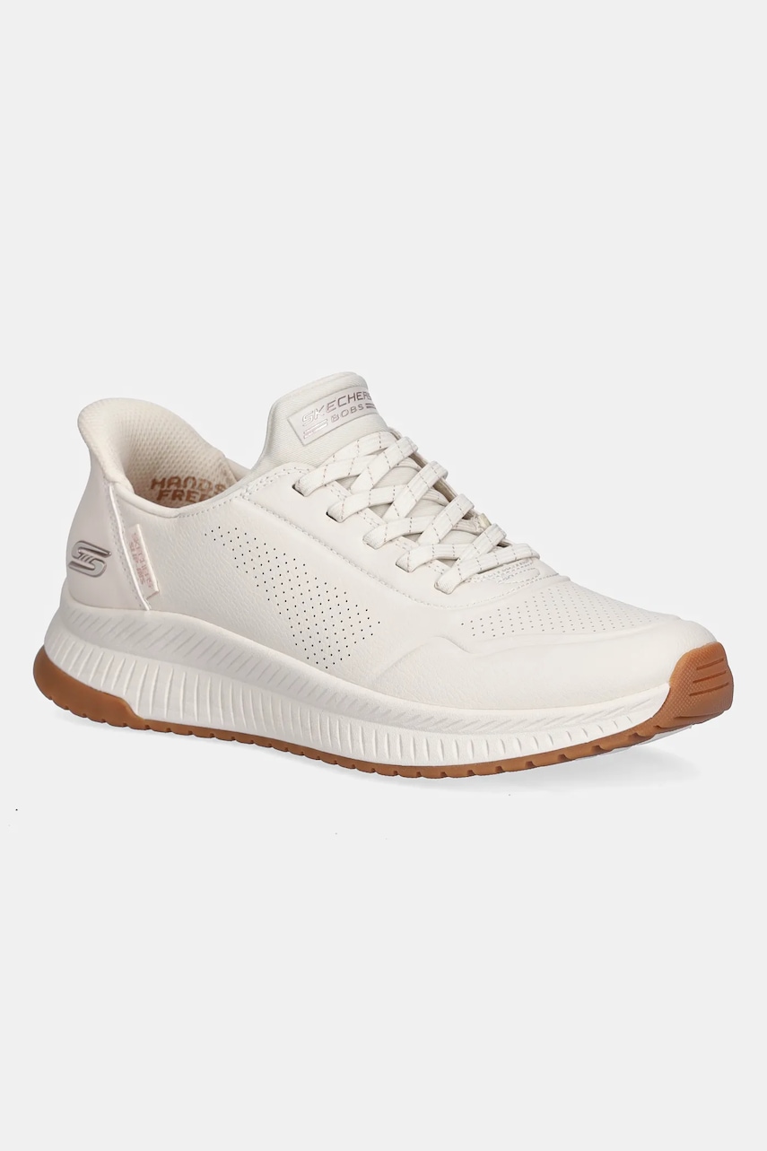 Tenisky Skechers BOBS SQUAD 4 dámské, béžová barva, 117740