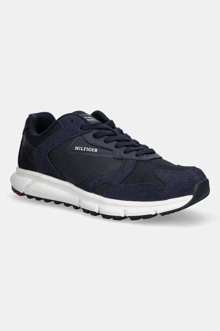 Tenisky Tommy Hilfiger OUTDOOR RUNNER MIX pánské, tmavomodrá barva, FM0FM05574