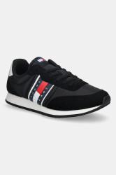 Tenisky Tommy Jeans TJM CLASSIC RUNNER pánské, černá barva, EM0EM01709