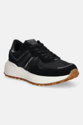Tenisky Tommy Jeans TJW CLEATED RUNNER dámské, černá barva, EN0EN02861