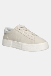 Tenisky Tommy Jeans TJW FLATFORM SNEAKER dámské, béžová barva, EN0EN02819