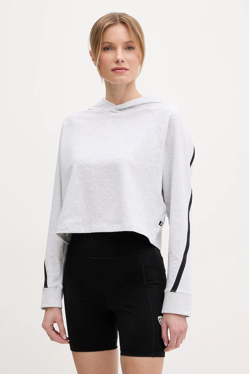 Tepláková mikina On Studio šedá barva, s kapucí, melanžová, 1WF12421756