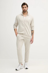 Tepláková souprava adidas 3-Stripes pánská, béžová barva, JX5547