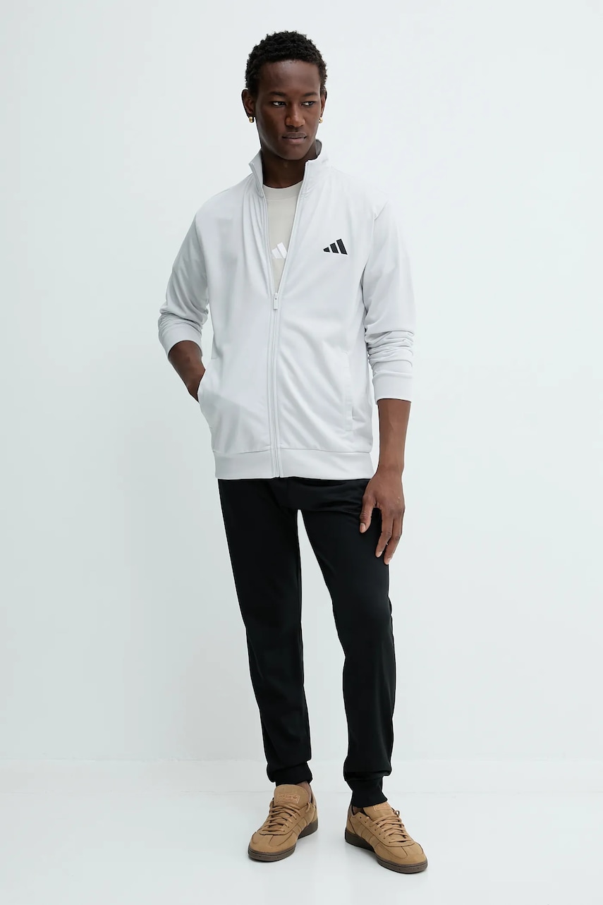 Tepláková souprava adidas pánská, šedá barva, KB5271