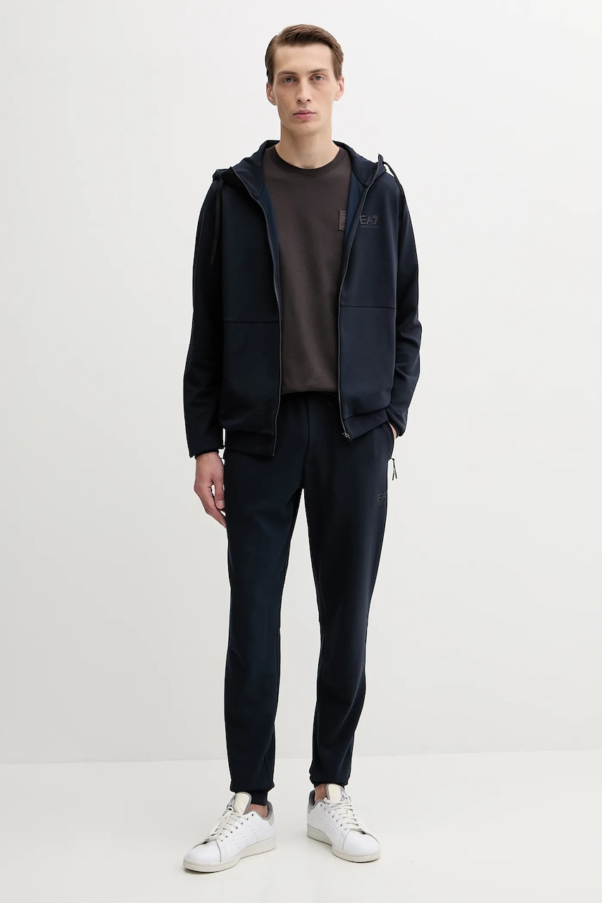 Tepláková souprava EA7 Emporio Armani pánská, tmavomodrá barva, AF12501.7M000665