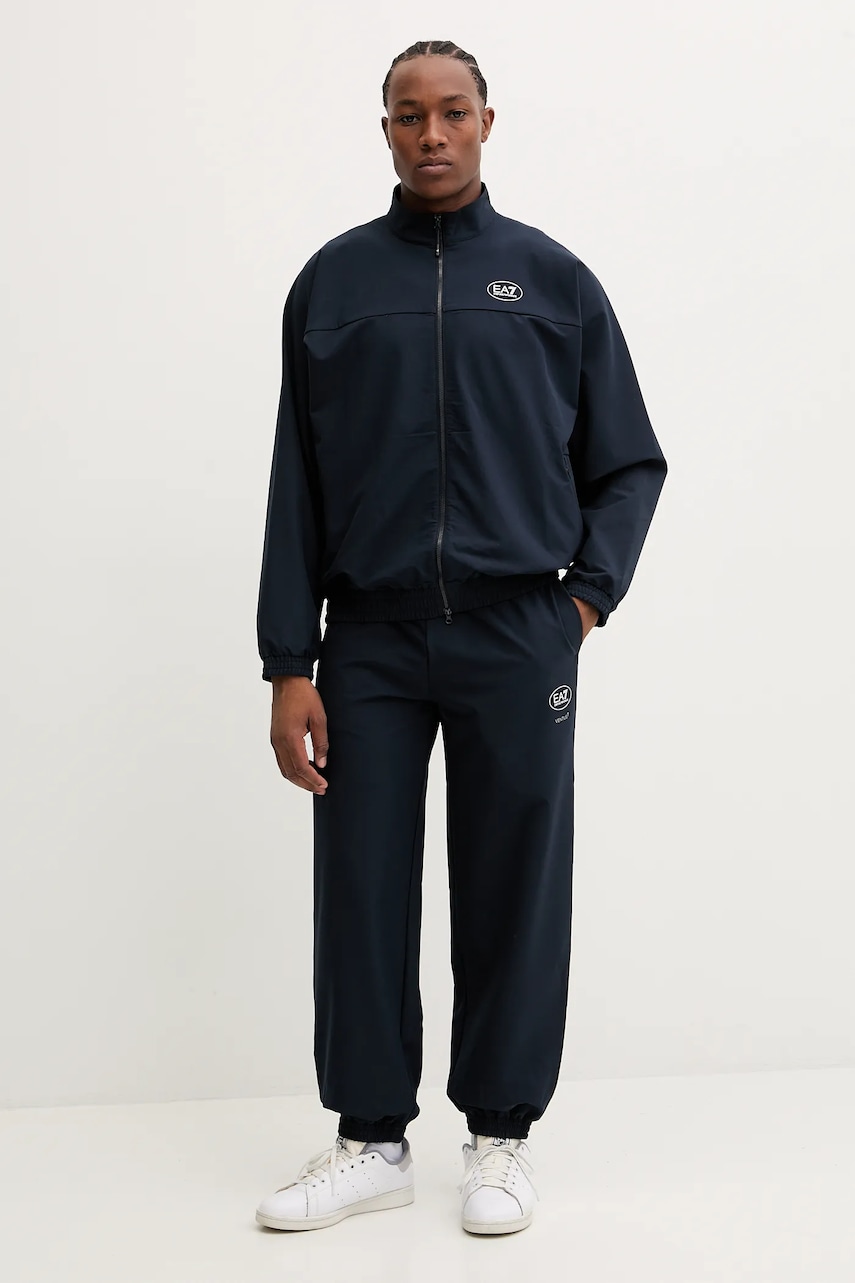 Tepláková souprava EA7 Emporio Armani pánská, tmavomodrá barva, AF13555.7M000836