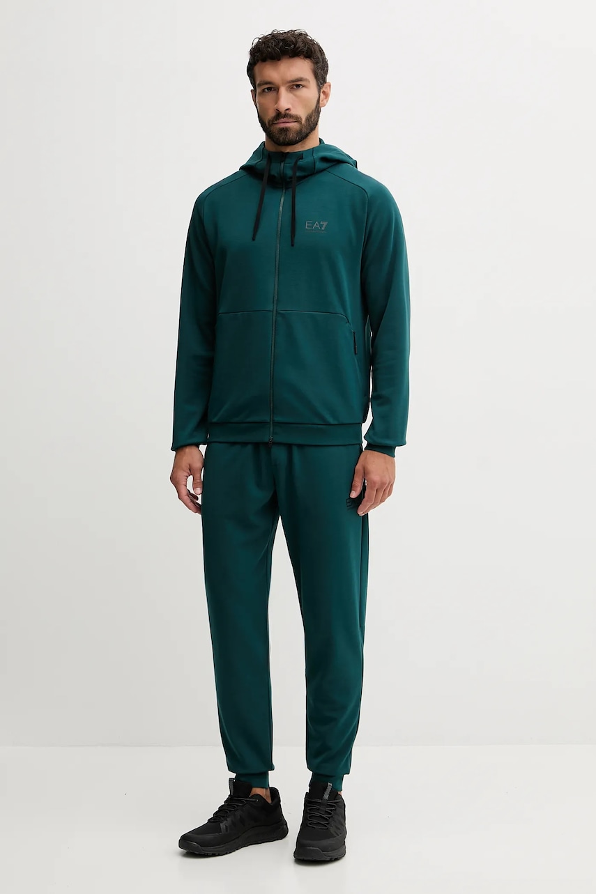 Tepláková souprava EA7 Emporio Armani pánská, tyrkysová barva, AF12501.7M000665