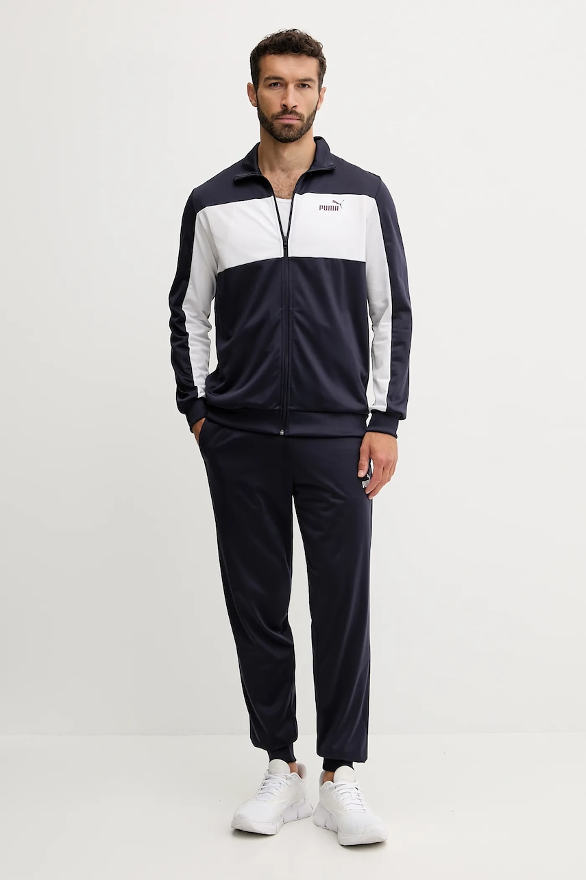 Tepláková souprava Puma pánská, tmavomodrá barva, 687304