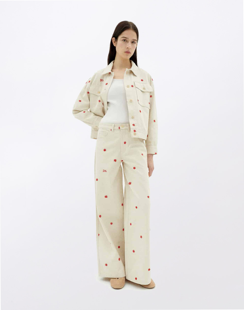 Thinking MU Sol Chain Hedda Pants ECRU 40