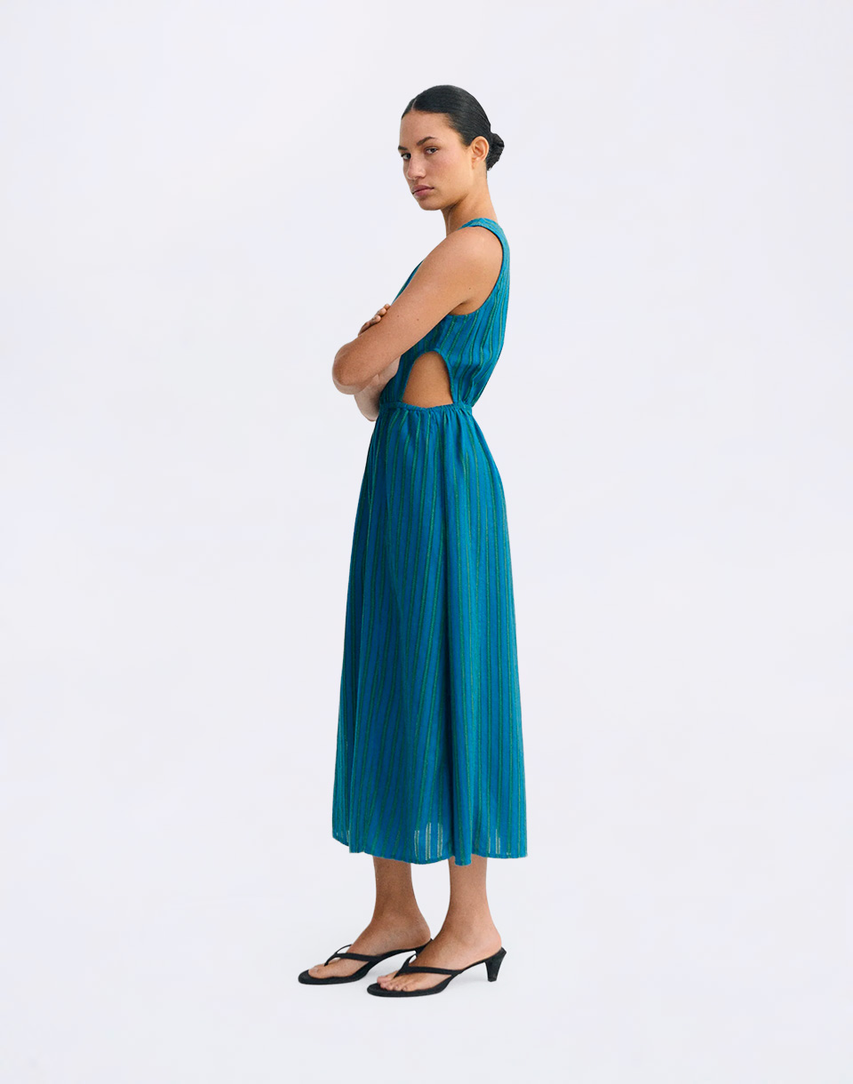 Thinking MU Windsor Kin striped dress MULTICOLOR M