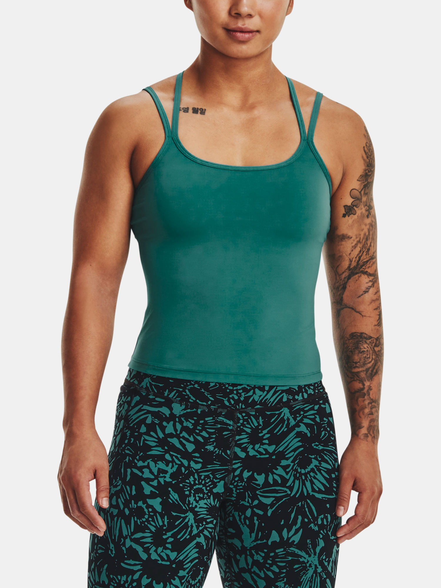 Tílko Under Armour Meridian Fitted Tank-GRN - Dámské