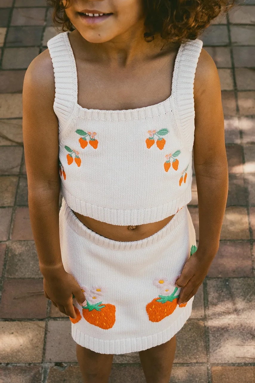 Tinycottons  Dětská bavlněná sukně  STRAWBERRIES SKIRT