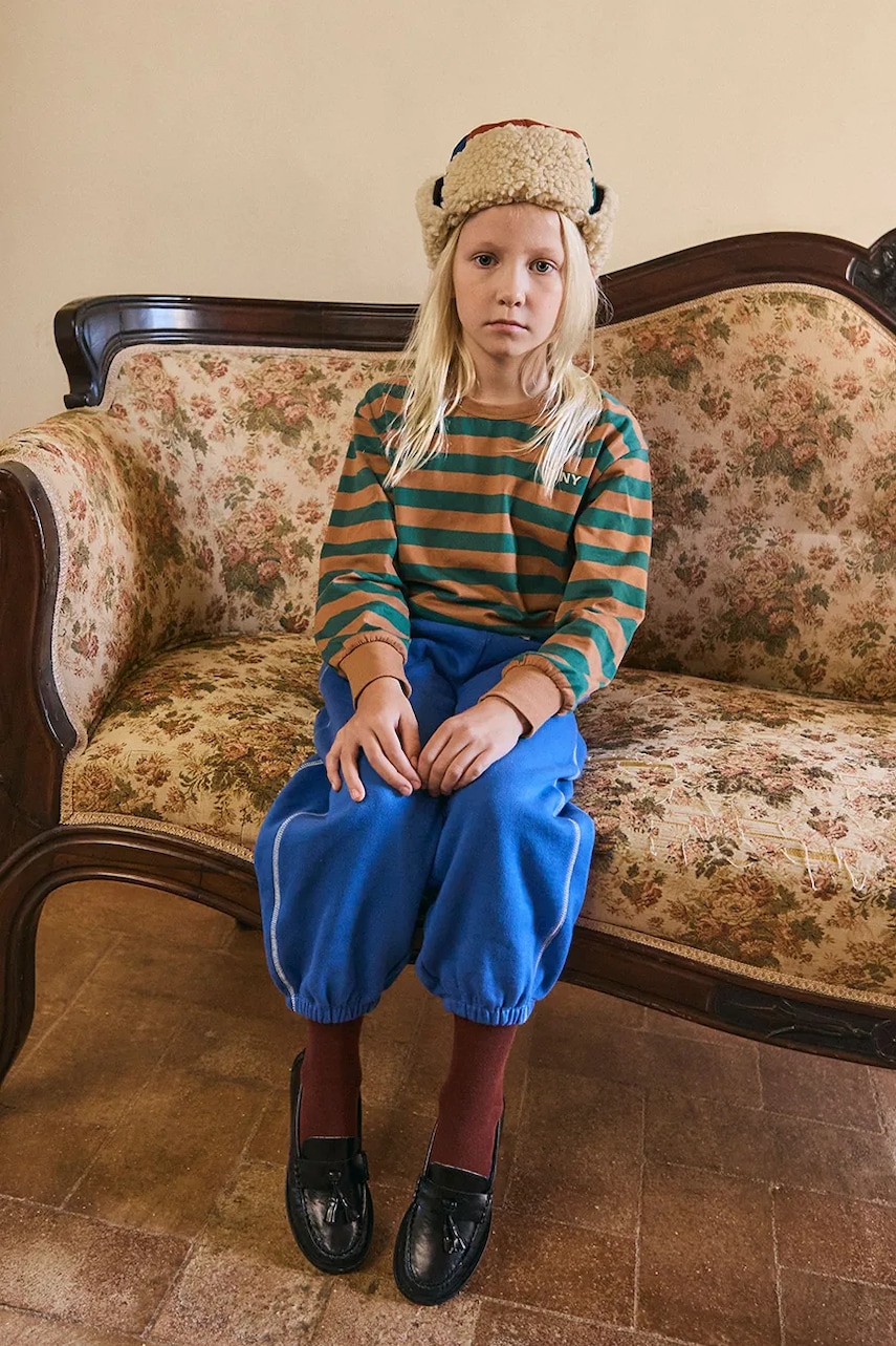 Tinycottons  Dětské bavlněné tričko s dlouhým rukávem  STRIPES SLEEVE KNIT TEE