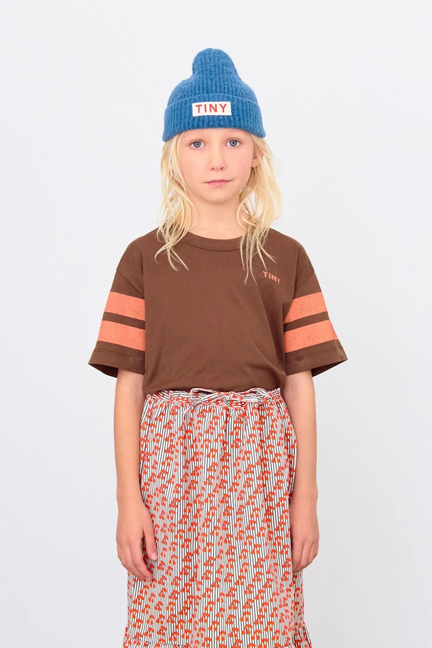 Tinycottons  Dětské bavlněné tričko  STRIPES LOGO TEE