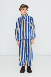 Tinycottons  tepláky dětské fleecové BLUE RETRO STRIPES POLAR SWEATPANT