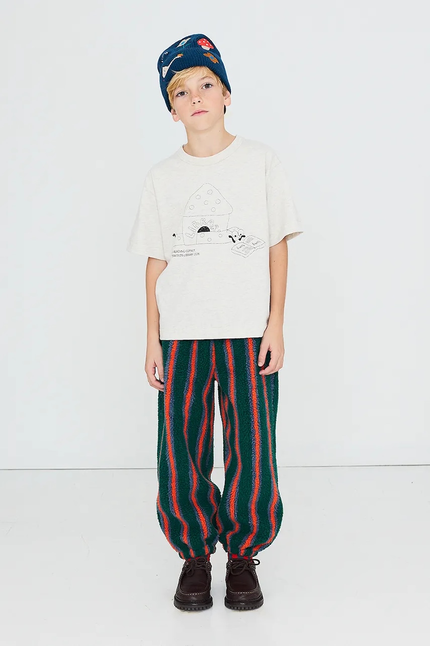 Tinycottons  tepláky dětské fleecové MULTICOLOR STRIPES SHERPA SWEATPANT