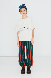 Tinycottons  tepláky dětské fleecové MULTICOLOR STRIPES SHERPA SWEATPANT