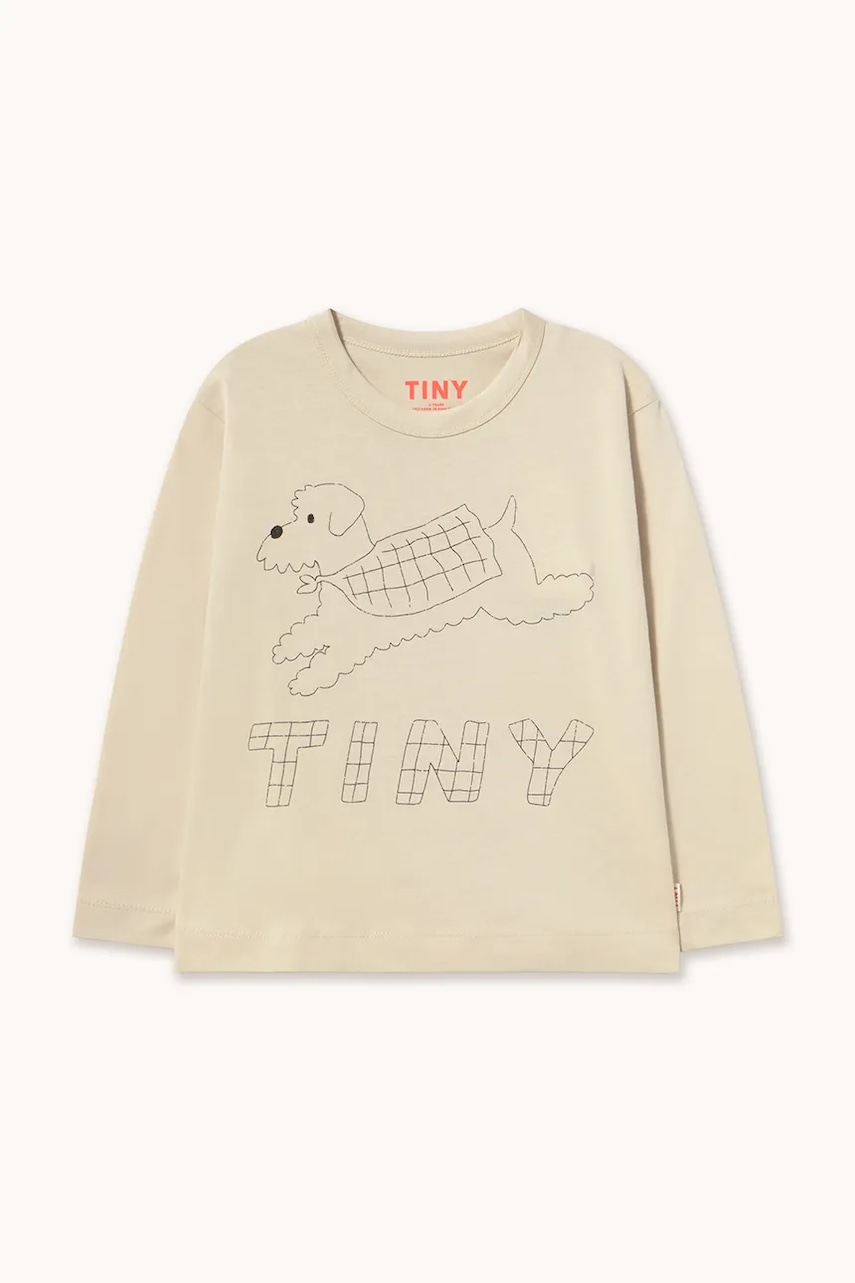 Tinycottons  tričko s dlouhým rukávem dětské bavlněné JUMP DOG GRAPHIC SLEEVE TEE