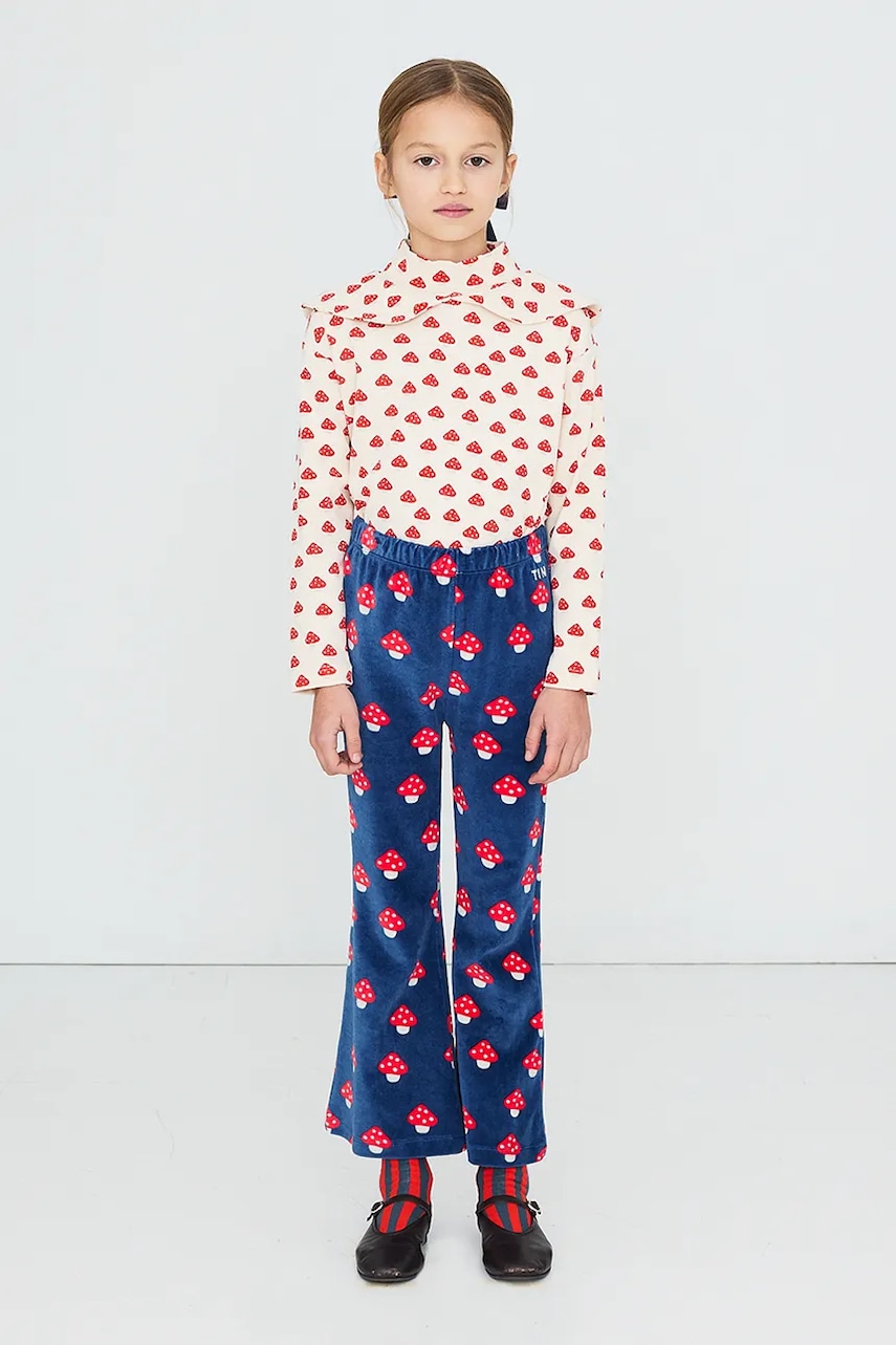 Tinycottons  tričko s dlouhým rukávem dětské bavlněné s elastanem MINI MUSHROOMS MOCKNECK
