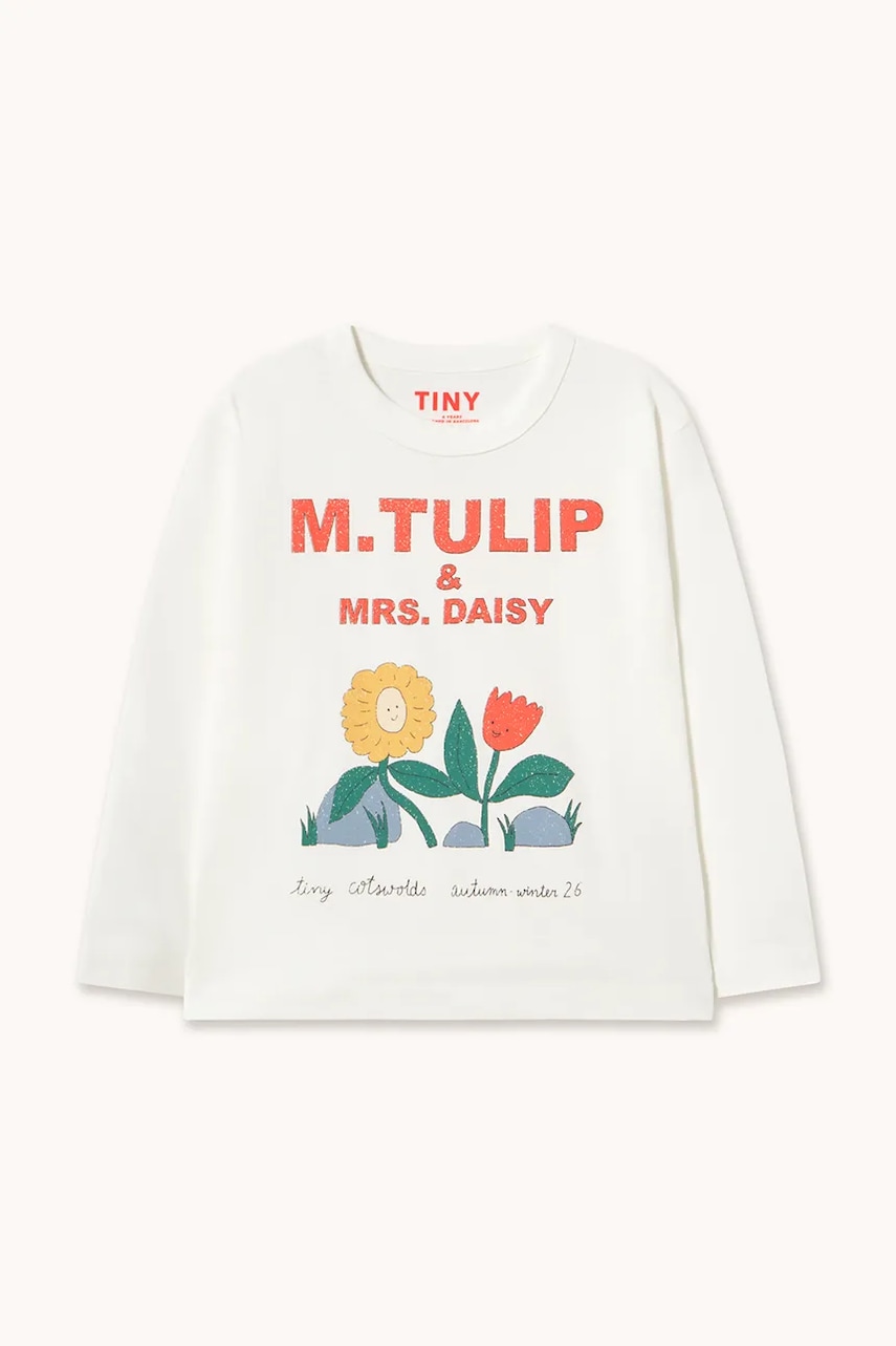 Tinycottons  tričko s dlouhým rukávem dětské bavlněné TULIP & DAISY GRAPHIC SLEEVE TEE