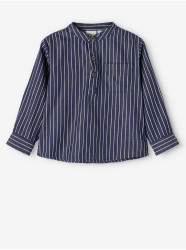 Tmavě modrá klučičí pruhovaná košile name it Stripes - Kluci