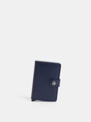 Tmavě modrá kožená peněženka Secrid Miniwallet
