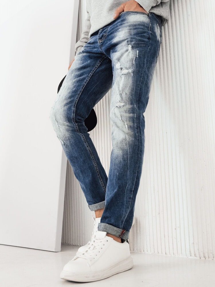Tmavě modré pánské džíny slim fit Dstreet