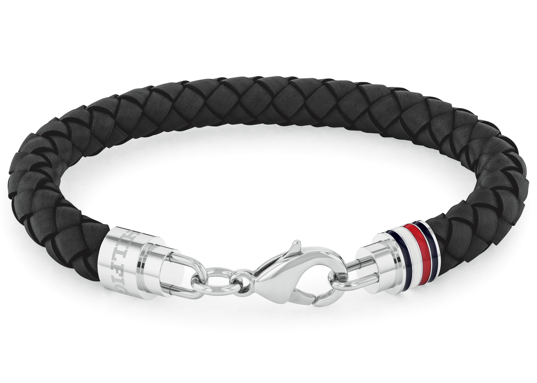 Tommy Hilfiger Elegantní pánský náramek z černé kůže Tyson 2790545