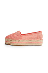Tommy Hilfiger Espadrilles - TH TEXTURED FLATFORM ESPADRILLE orange