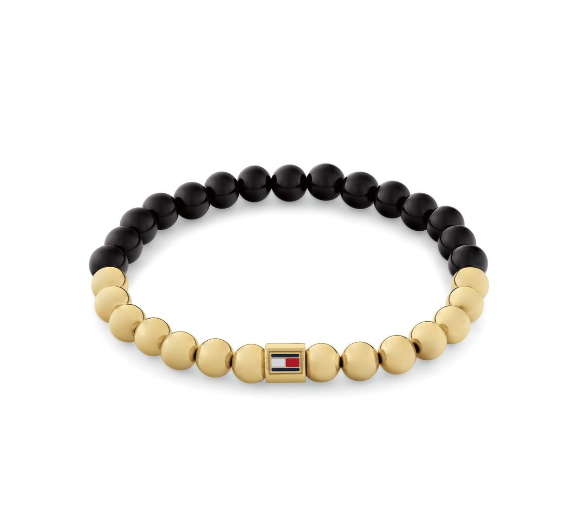 Tommy Hilfiger Korálkový náramek s onyxem Semi-Precious Beads 2780961