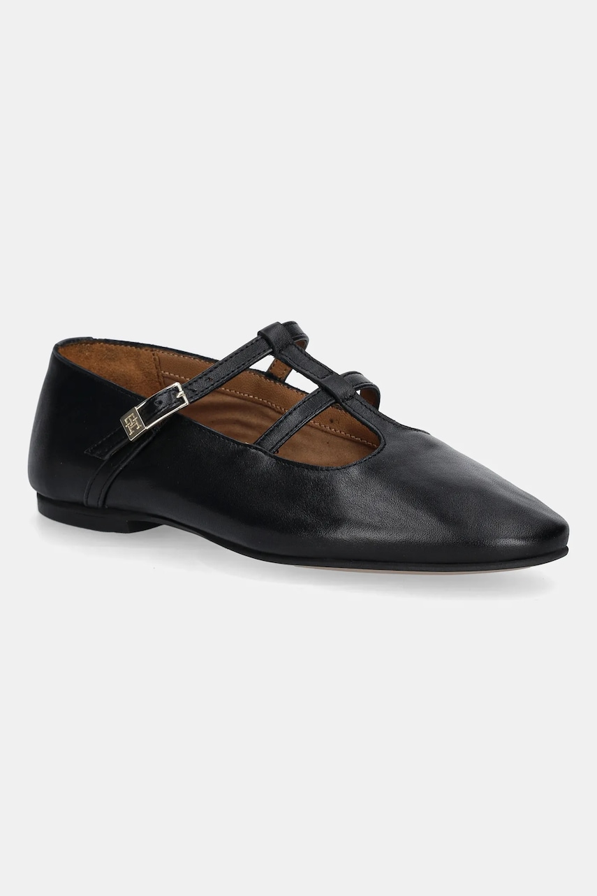 Tommy Hilfiger  Kožené baleríny  SMOOTH LEATHER T-BAR BALLERINA