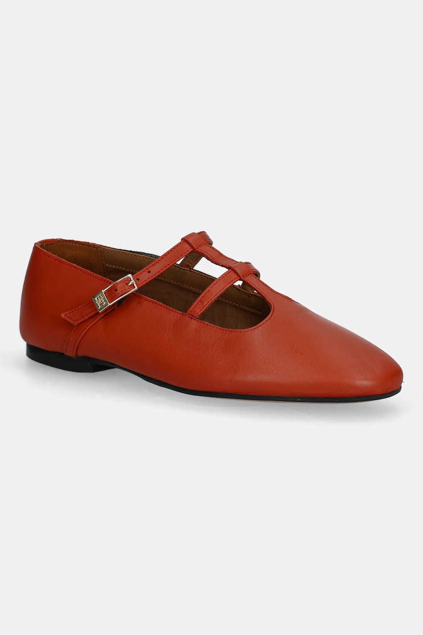 Tommy Hilfiger  Kožené baleríny  SMOOTH LEATHER T-BAR BALLERINA