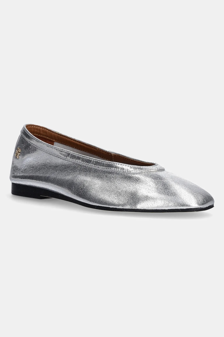 Tommy Hilfiger  Kožené baleríny  SOFT METAL LTHR BALLERINA NO BOW