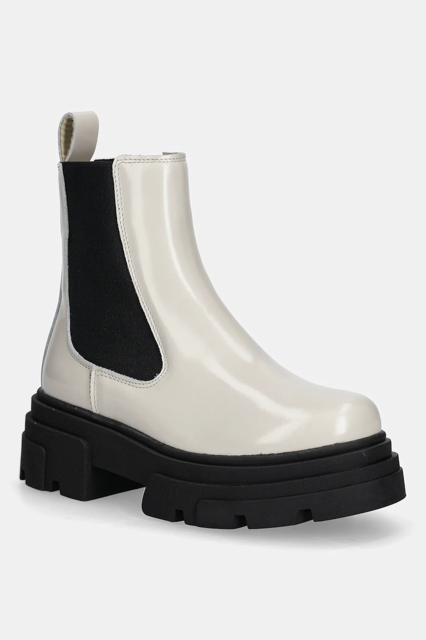 Tommy Hilfiger  Kožené kotníkové boty  TH SHINY LEATHER CHELSEA