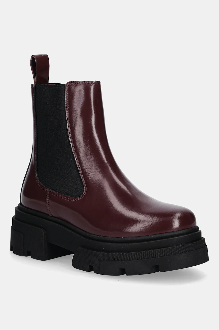 Tommy Hilfiger  Kožené kotníkové boty  TH SHINY LEATHER CHELSEA