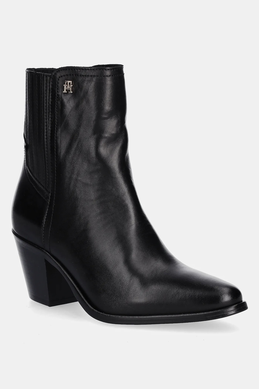 Tommy Hilfiger  Kožené kotníkové boty  WESTERN MID HEEL LEATHER CHELSEA