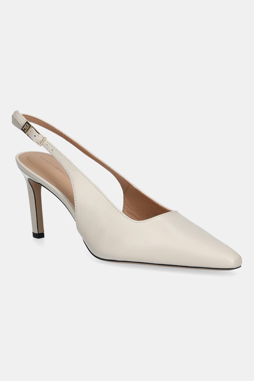 Tommy Hilfiger  Kožené lodičky  SQUARED TOE HIGH HEEL SLINGBACK