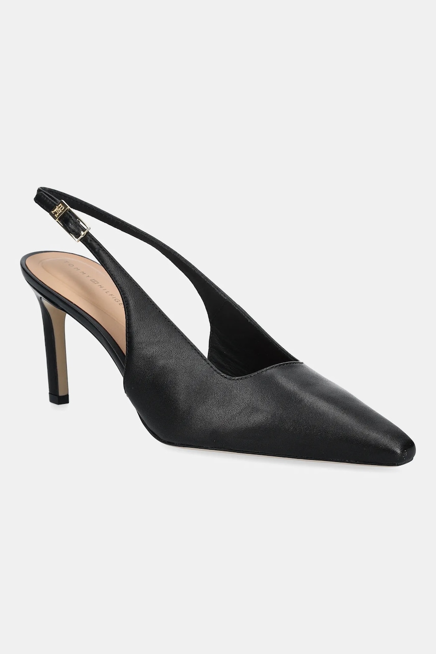 Tommy Hilfiger  Kožené lodičky  SQUARED TOE HIGH HEEL SLINGBACK
