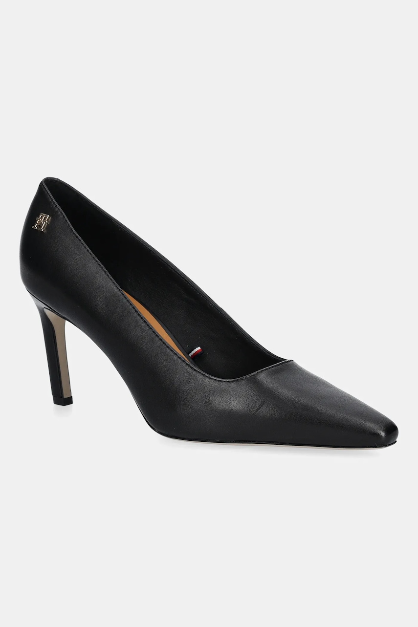 Tommy Hilfiger  Kožené lodičky  TH LOGO LEATHER PUMP SLANTED HL
