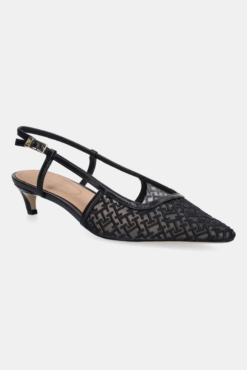 Tommy Hilfiger  Lodičky  MONO SQUARED TOE KITTEN SLINGB