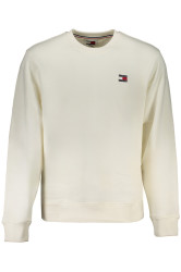 TOMMY HILFIGER MEN'S WHITE ZIPLESS SWEATSHIRT