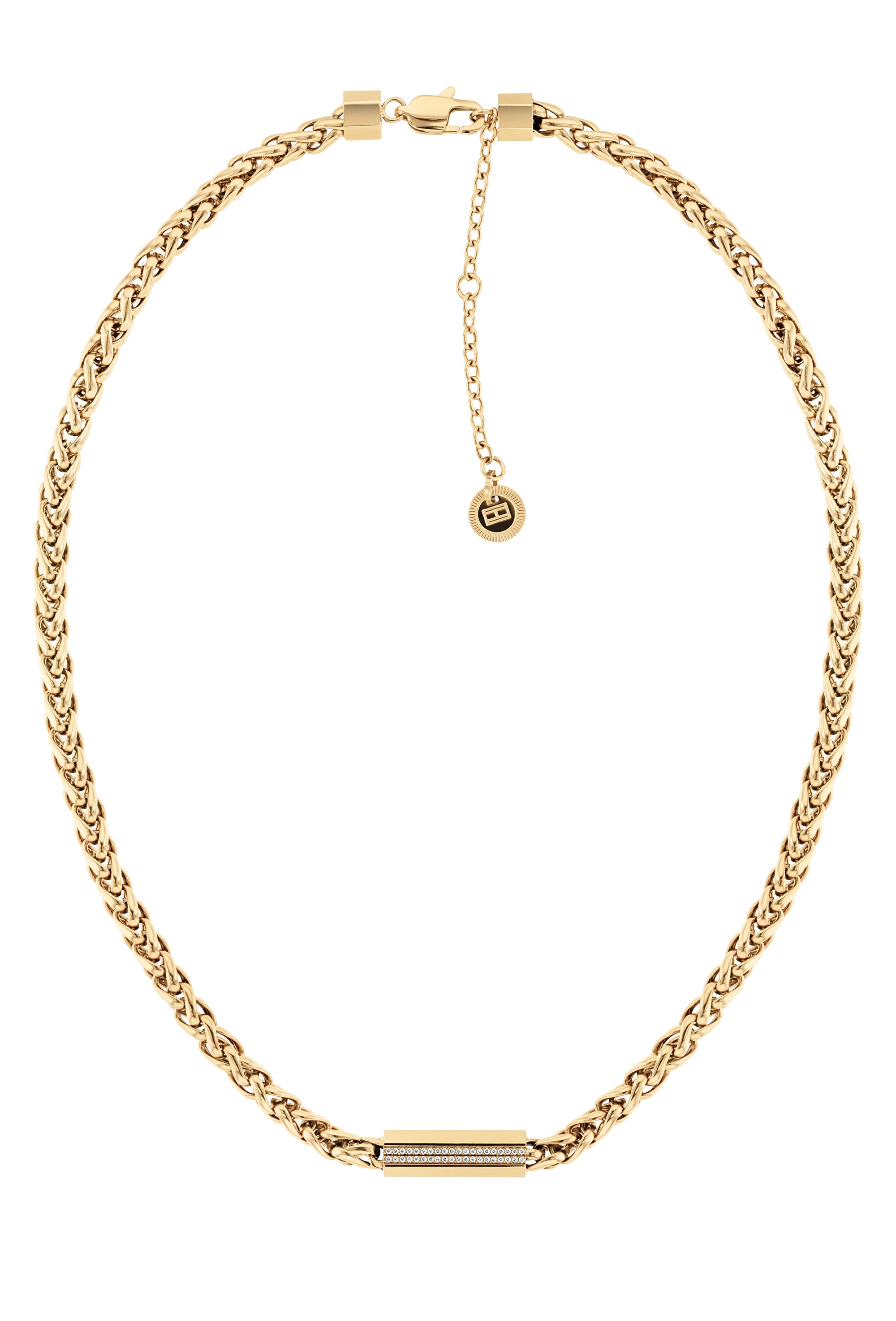 Tommy Hilfiger Módní pozlacený náhrdelník se zirkony 2780873