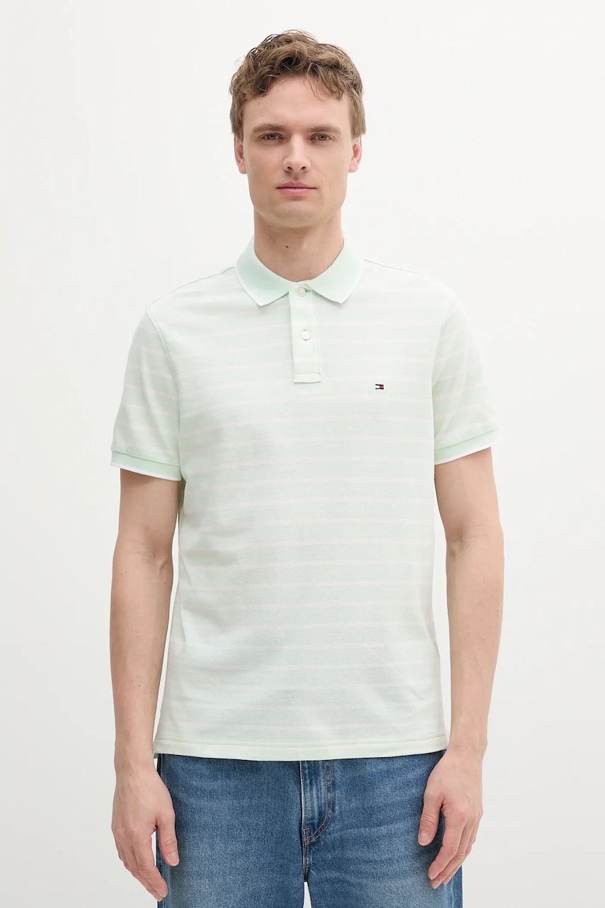 Tommy Hilfiger  polo pánské s příměsí lnu