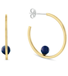 Tommy Hilfiger Pozlacené kruhy s lazuritem Semi-Precious Beads 2780966