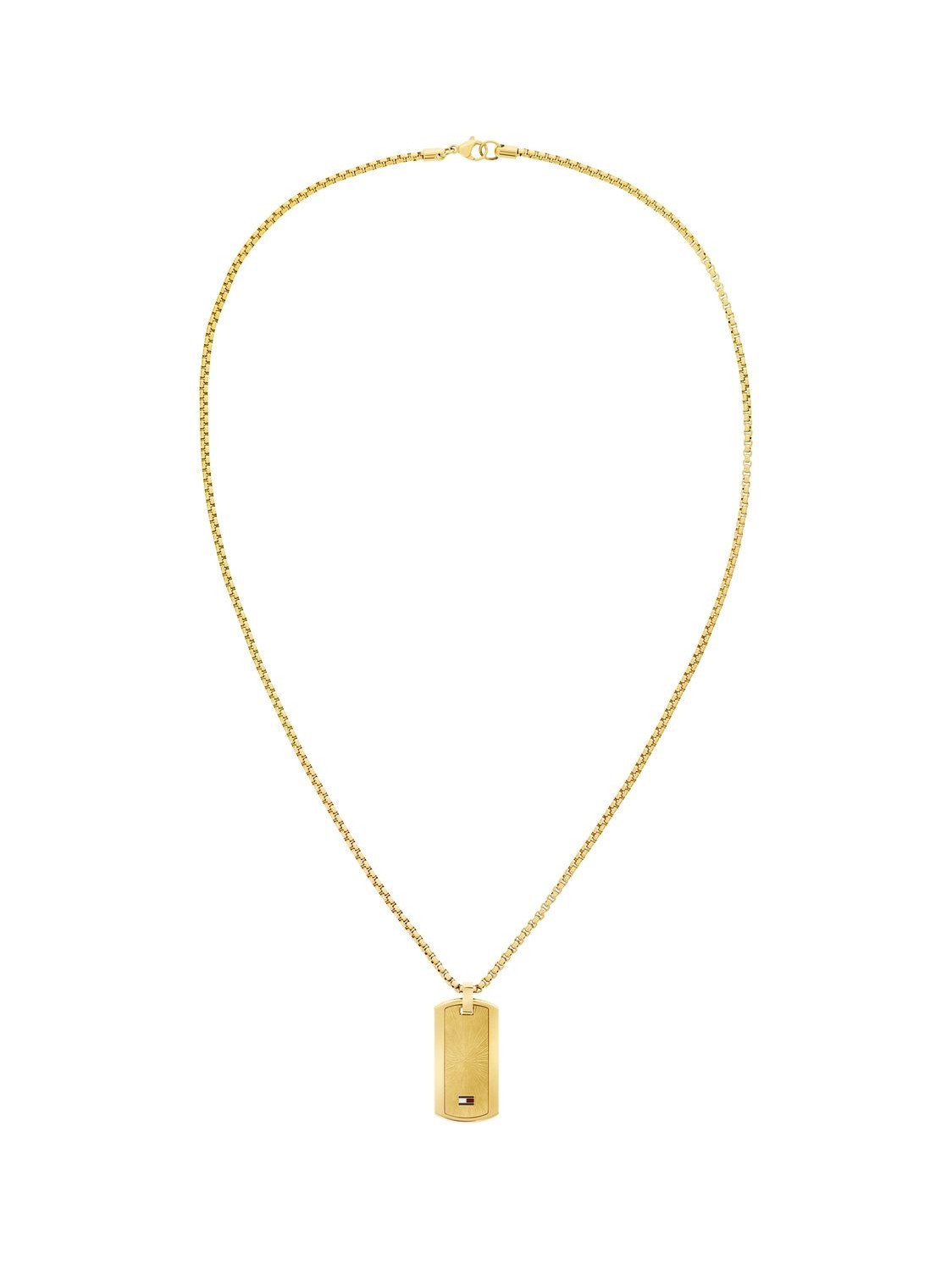 Tommy Hilfiger Pozlacený pánský náhrdelník s vojenskou známkou Jameson 2790628