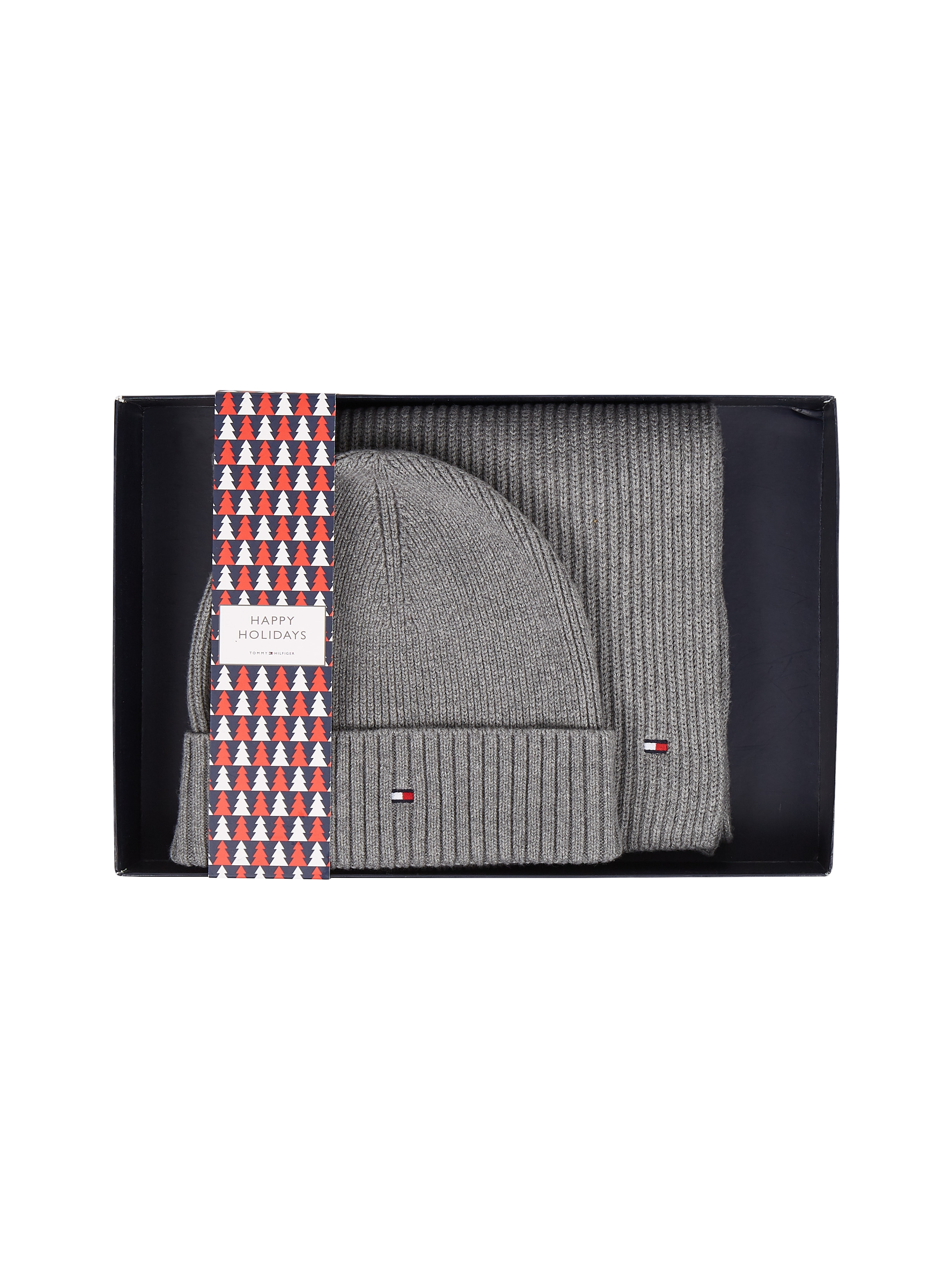 Tommy Hilfiger Set - ESSENTIAL SCARF & BE grey